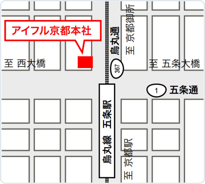 京都本社の地図
